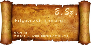 Bulyovszki Szemere névjegykártya
